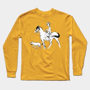 Country By Heart - Cowboy with his horse and dog Long Sleeve T-Shirt